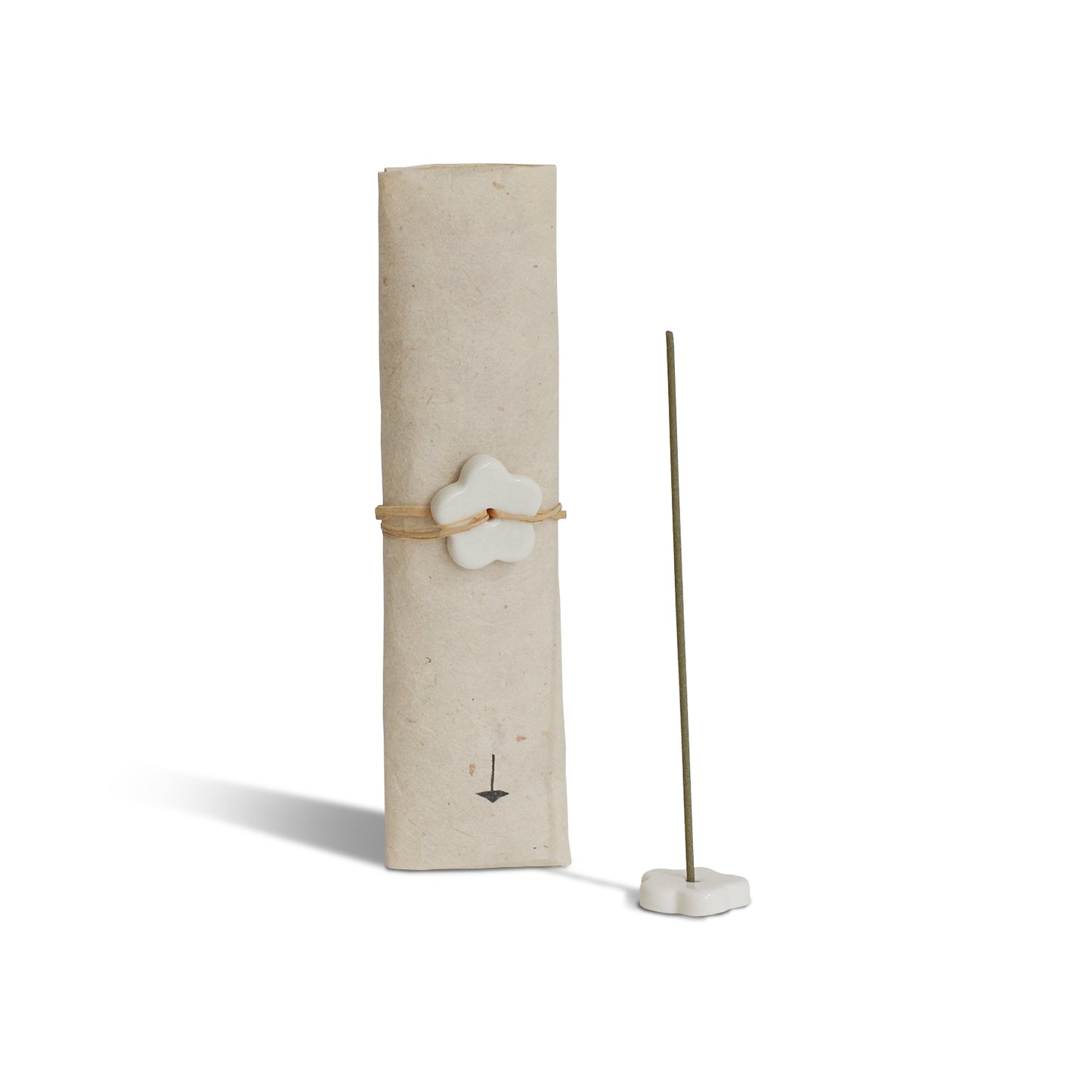 Hand Rolled Hinoki Incense with Holder