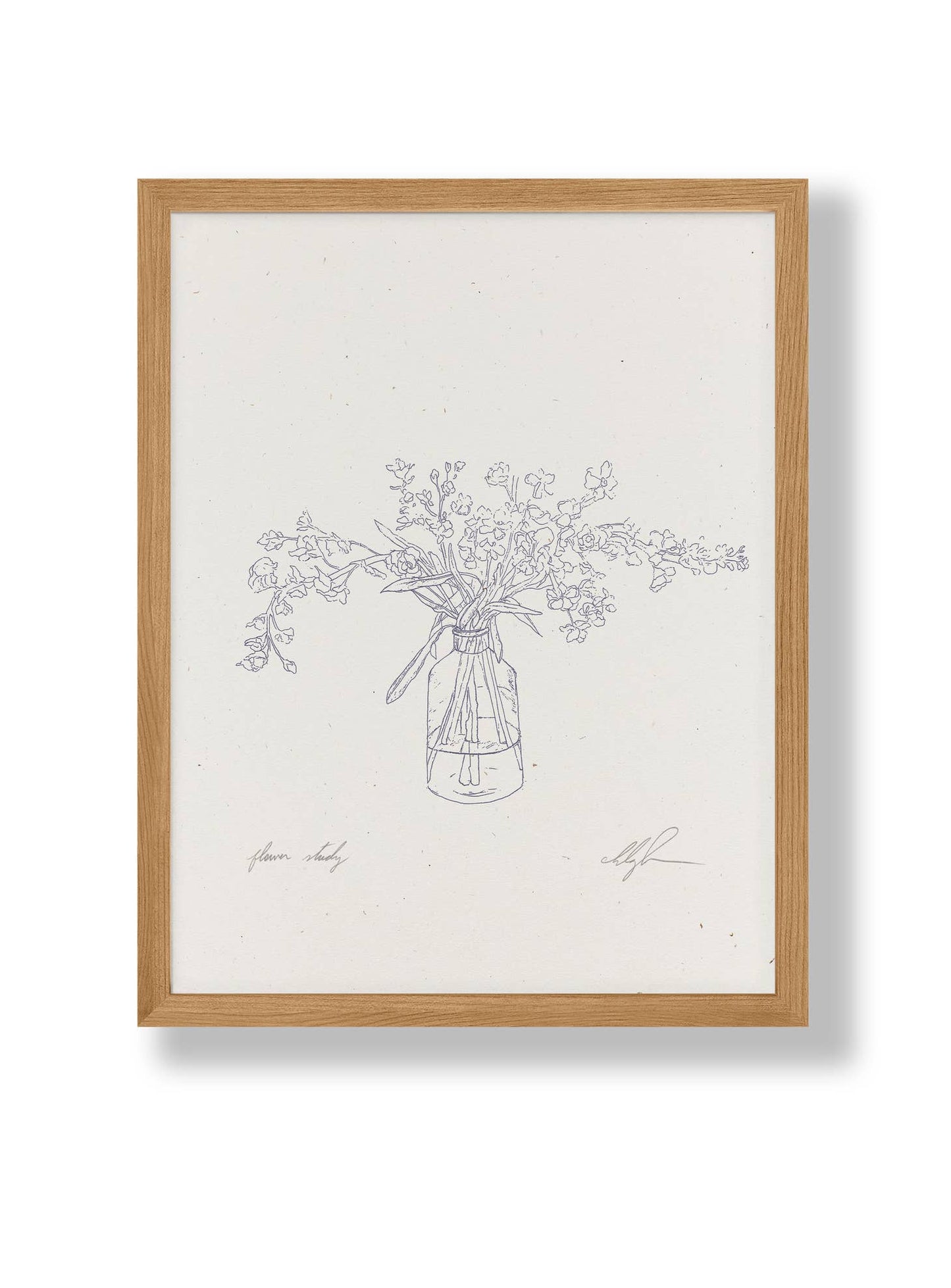 Flower Study by Coco Shalom. Prints are made with 100% recycled paper, containing 30% post consumer waste, produced with 100% green power and 0% BS.