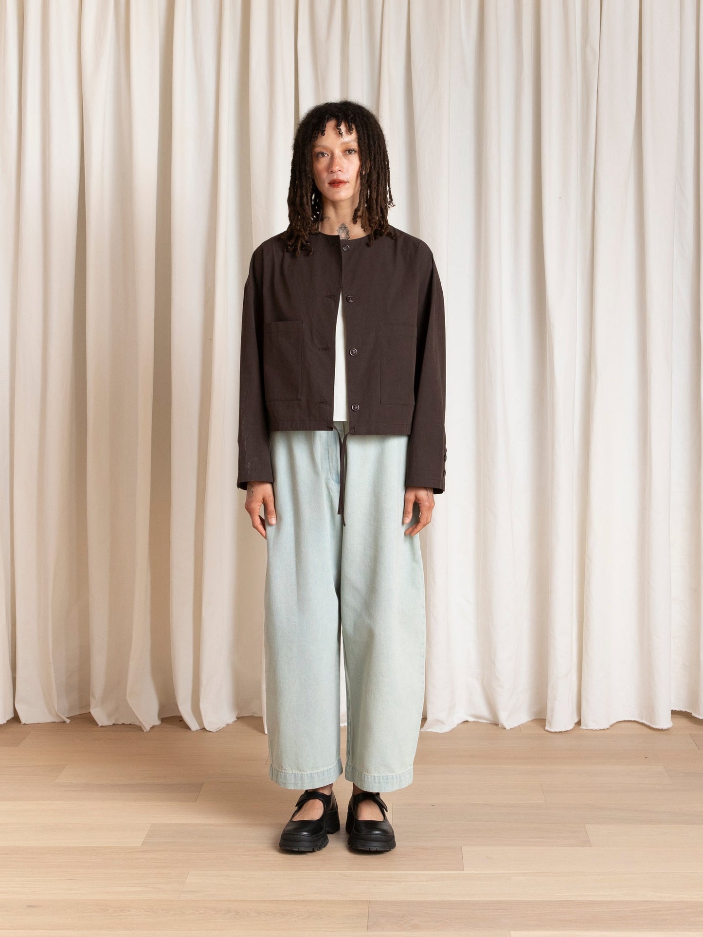 Cropped Drawstring Jacket