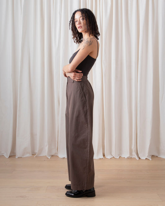 Loose Barrel Pant in Deep Moss