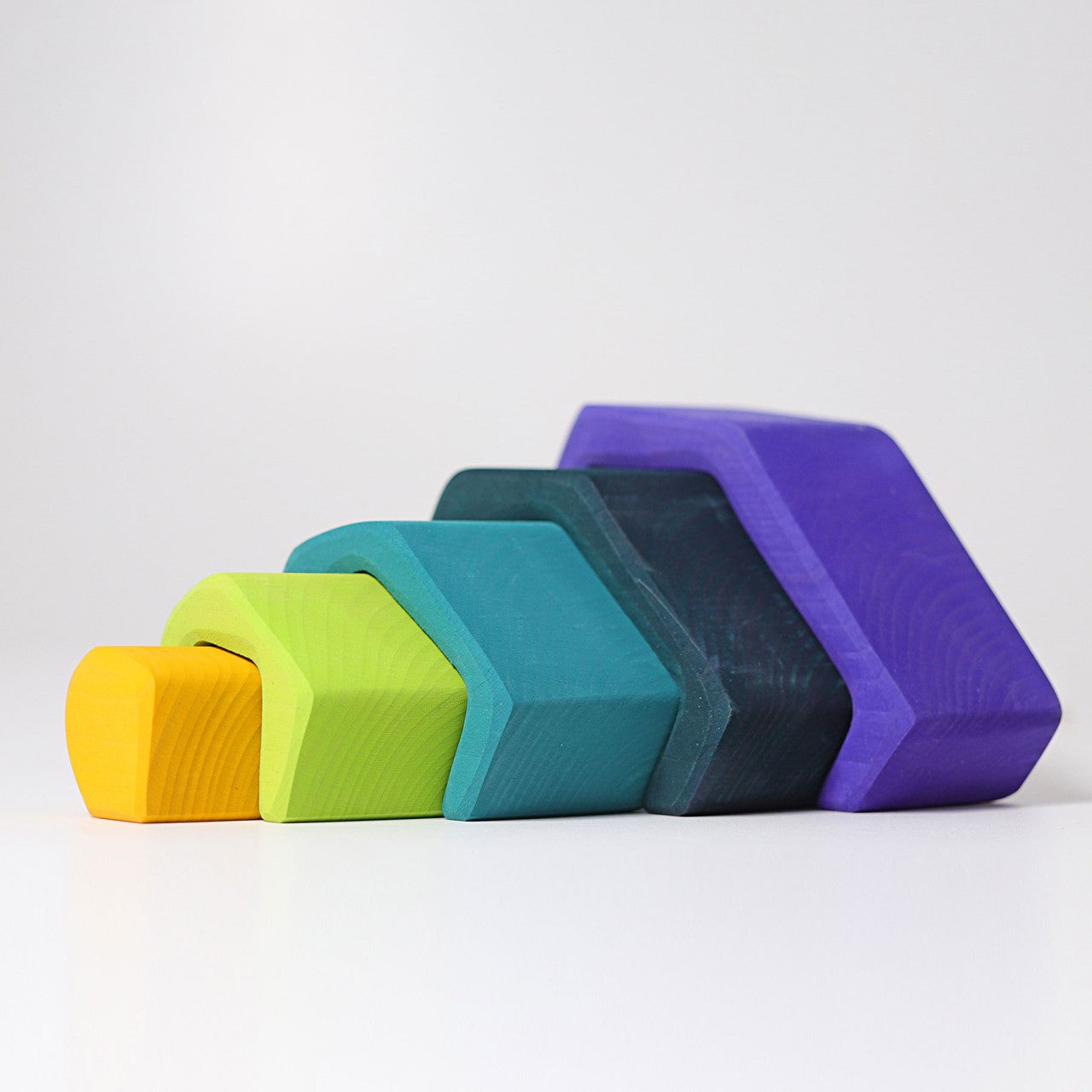 Wooden "Earth" stacking blocks by Grimms.
