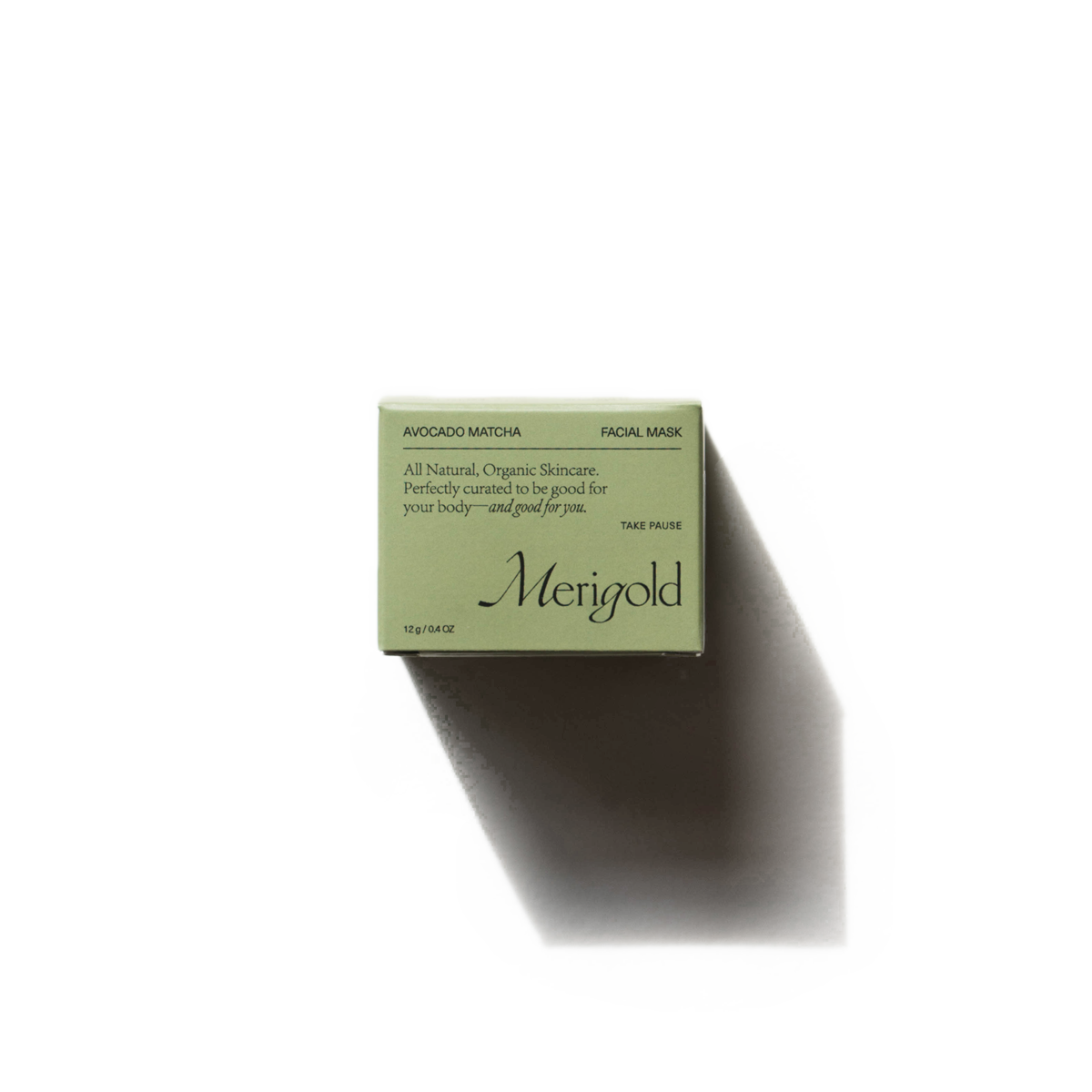 merigold skin care - avocado matcha face mask made with all natural and organic ingredients