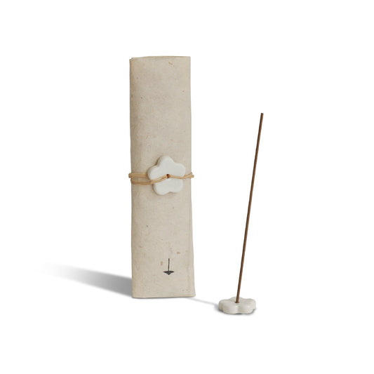 Hand Rolled Cedarwood Incense with Holder