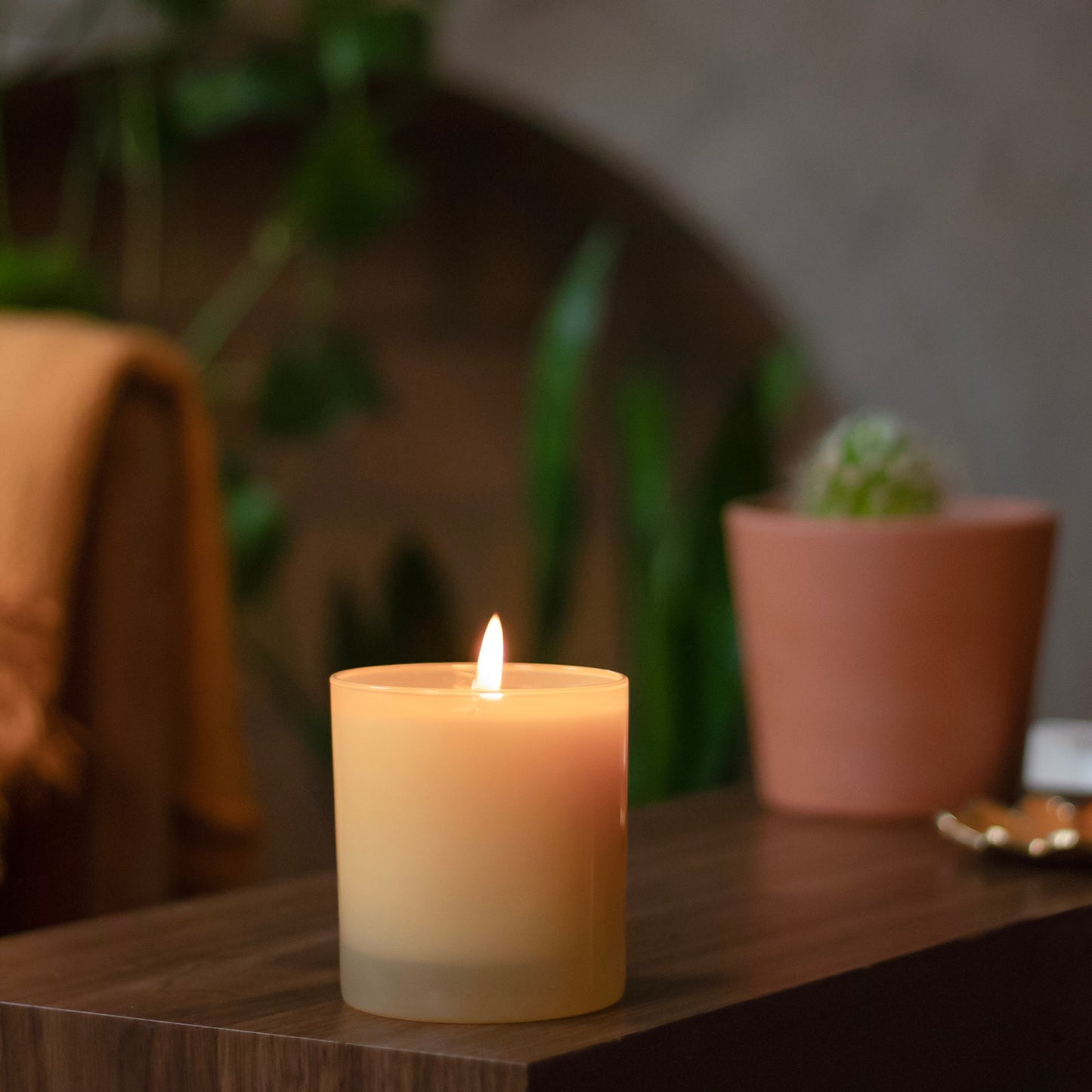 Golden features notes of mandarin, sweet honeysuckle, gardenia and sandalwood.
Hand-poured in small batches with soy wax, premium fragrance, and cotton wicks.
Vegan, free of phthalates and parabens, and cruelty-free.