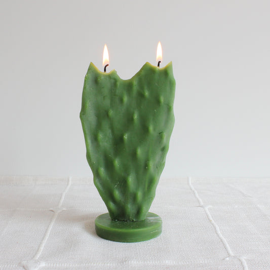 Beeswax Nopal Cactus Candle
