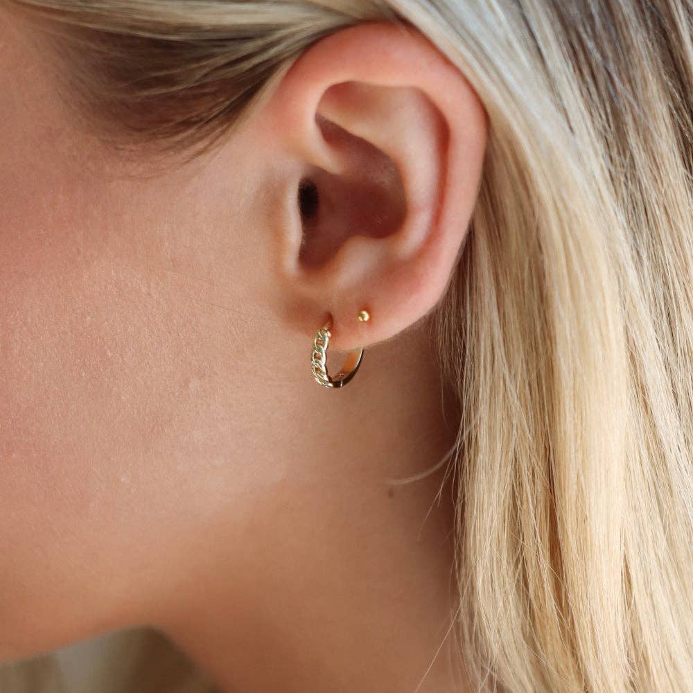 Braided Huggie Earrings