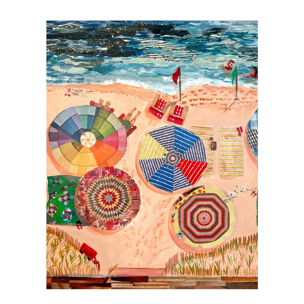 Quilted Umbrellas Print