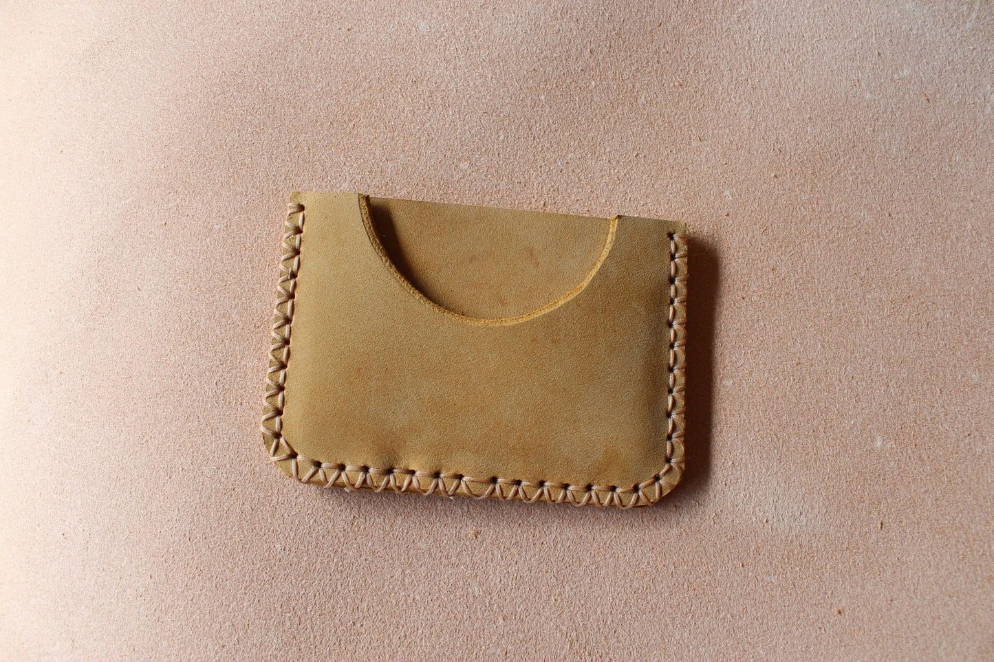mini leather wallet card holder handmade olive n suede
