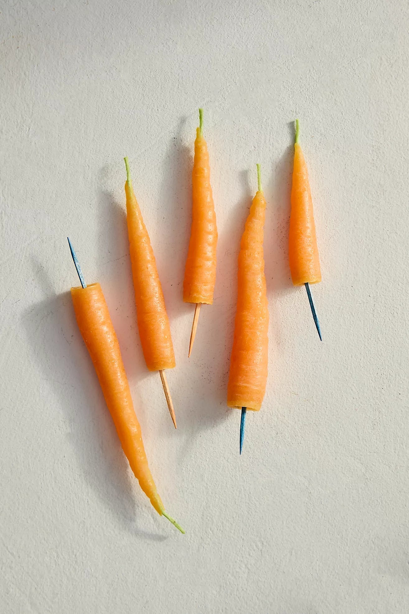Beeswax Carrot Birthday Candles