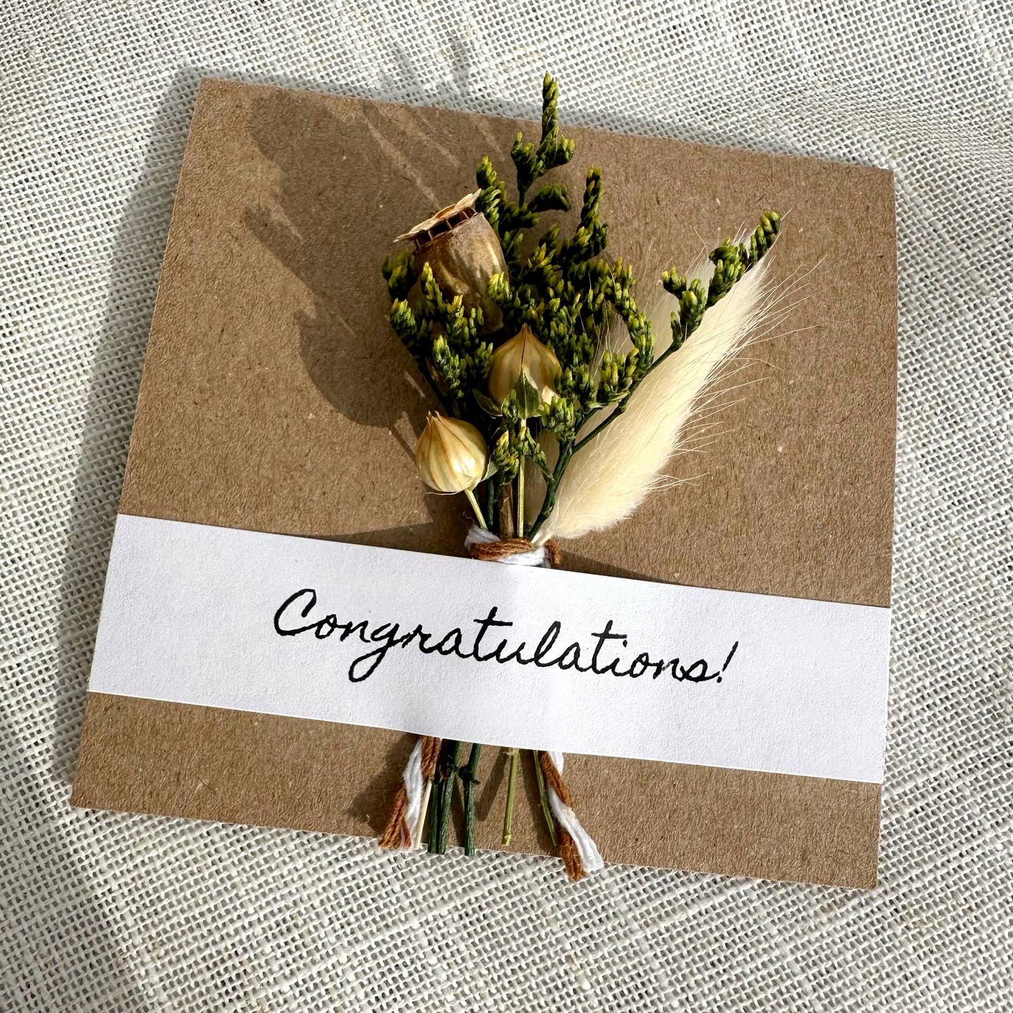Mini Dried Floral Bouquet Card