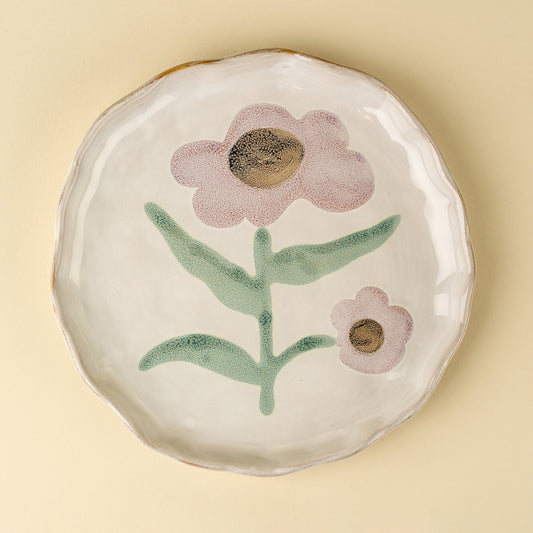 Large Painted Petals Plate