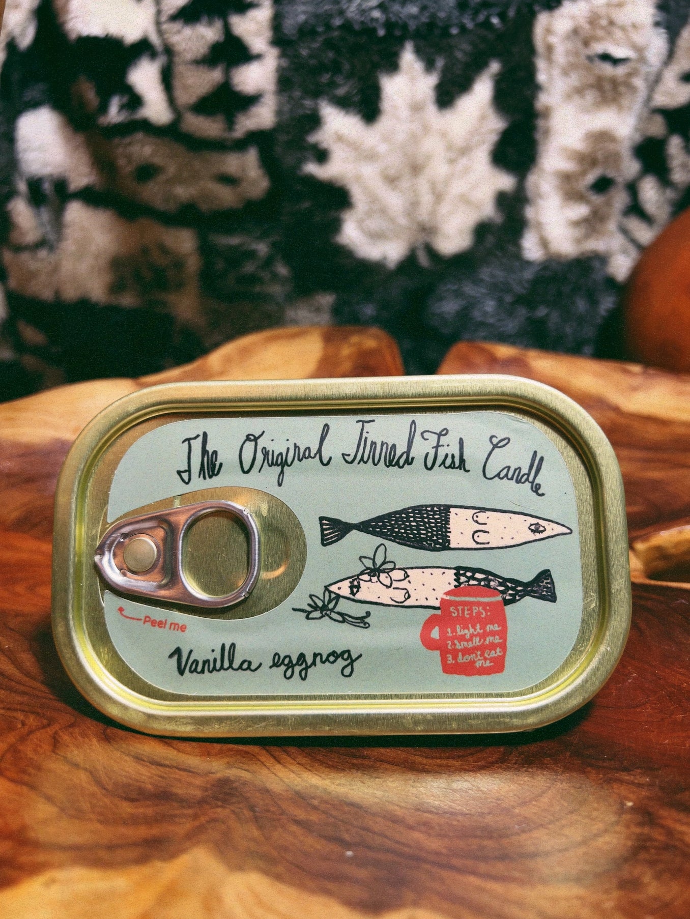 Vanilla Eggnog Tinned Fish Candle