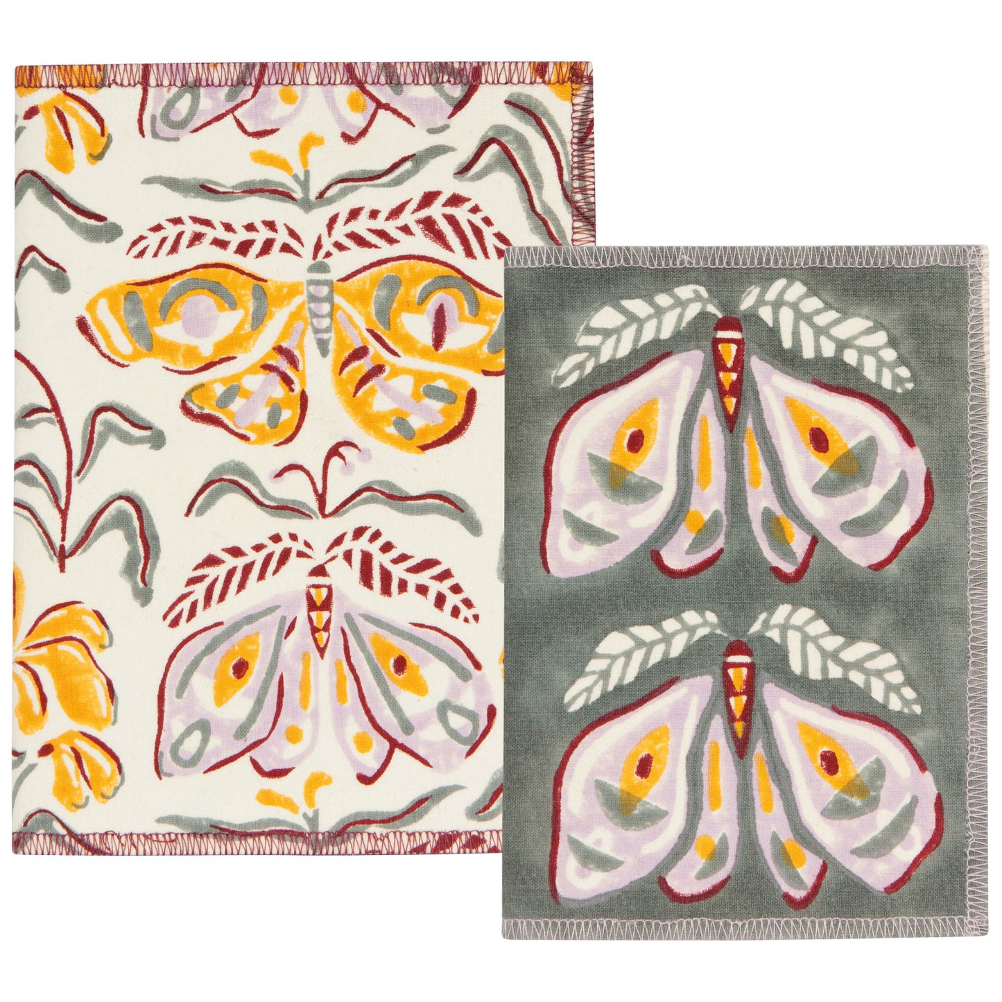 Nocturna Block printed notebook set of 2 / danica studio