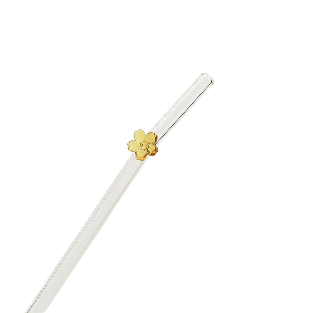 Flower Glass Straw