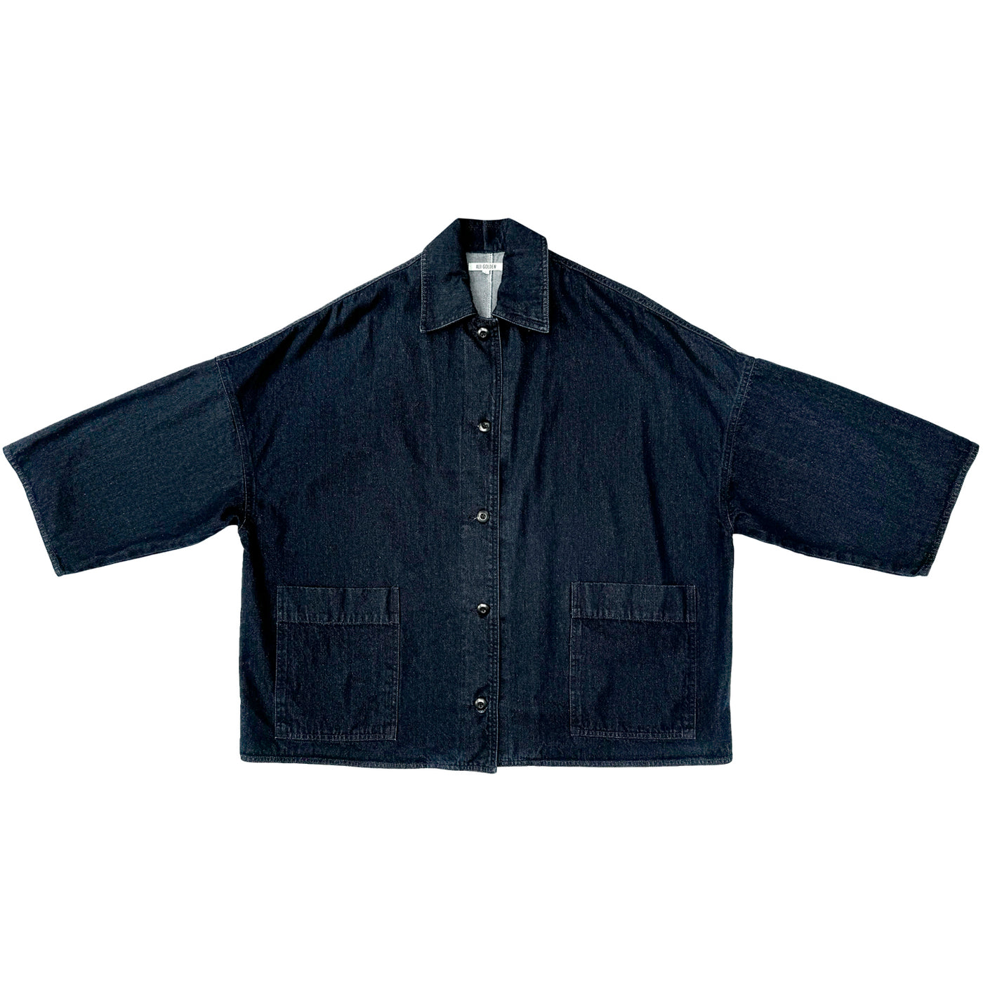Ali Golden Dark Denim Oversized Shirt Jacket