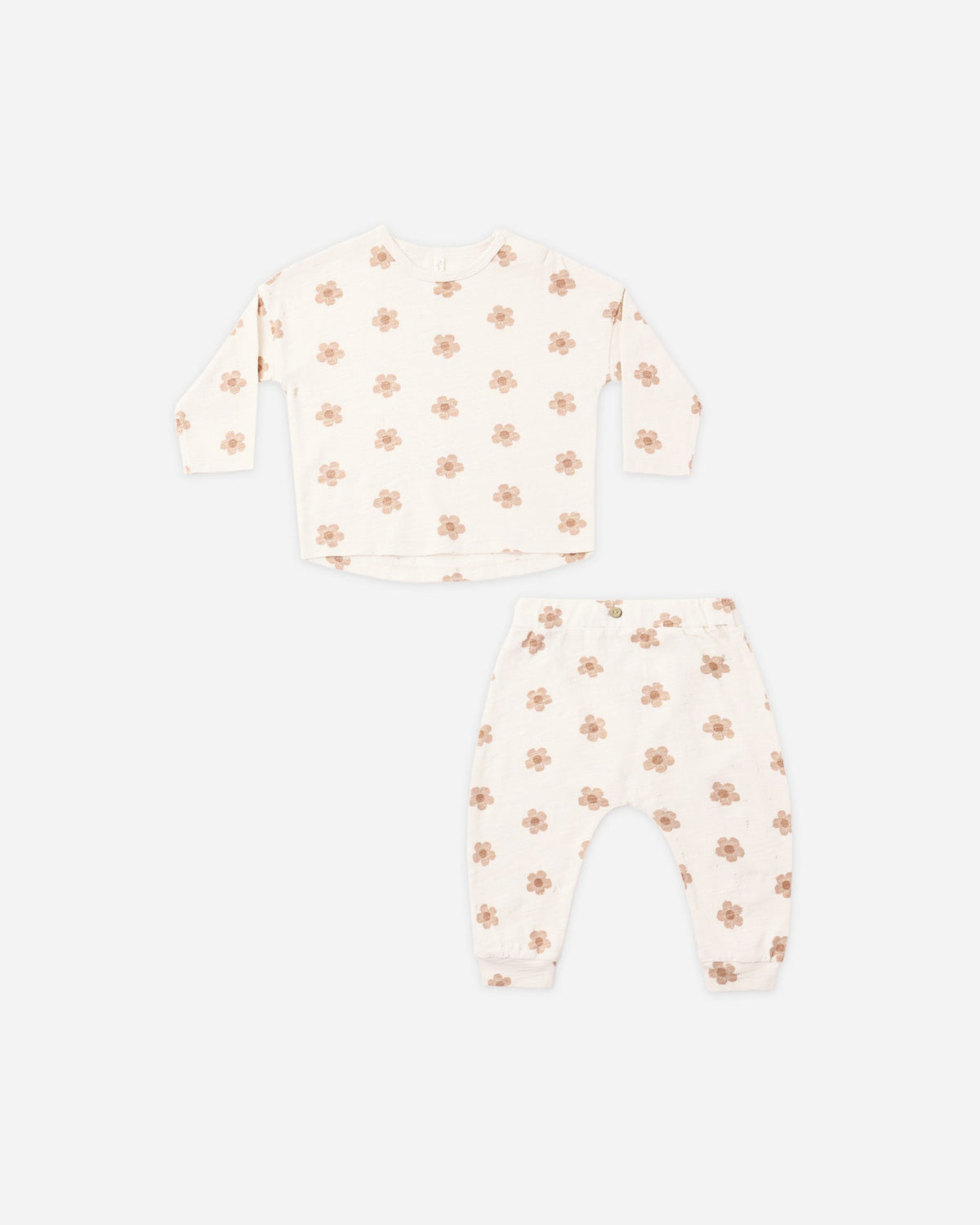 Pink Daisies Long Sleeve + Pant Set
