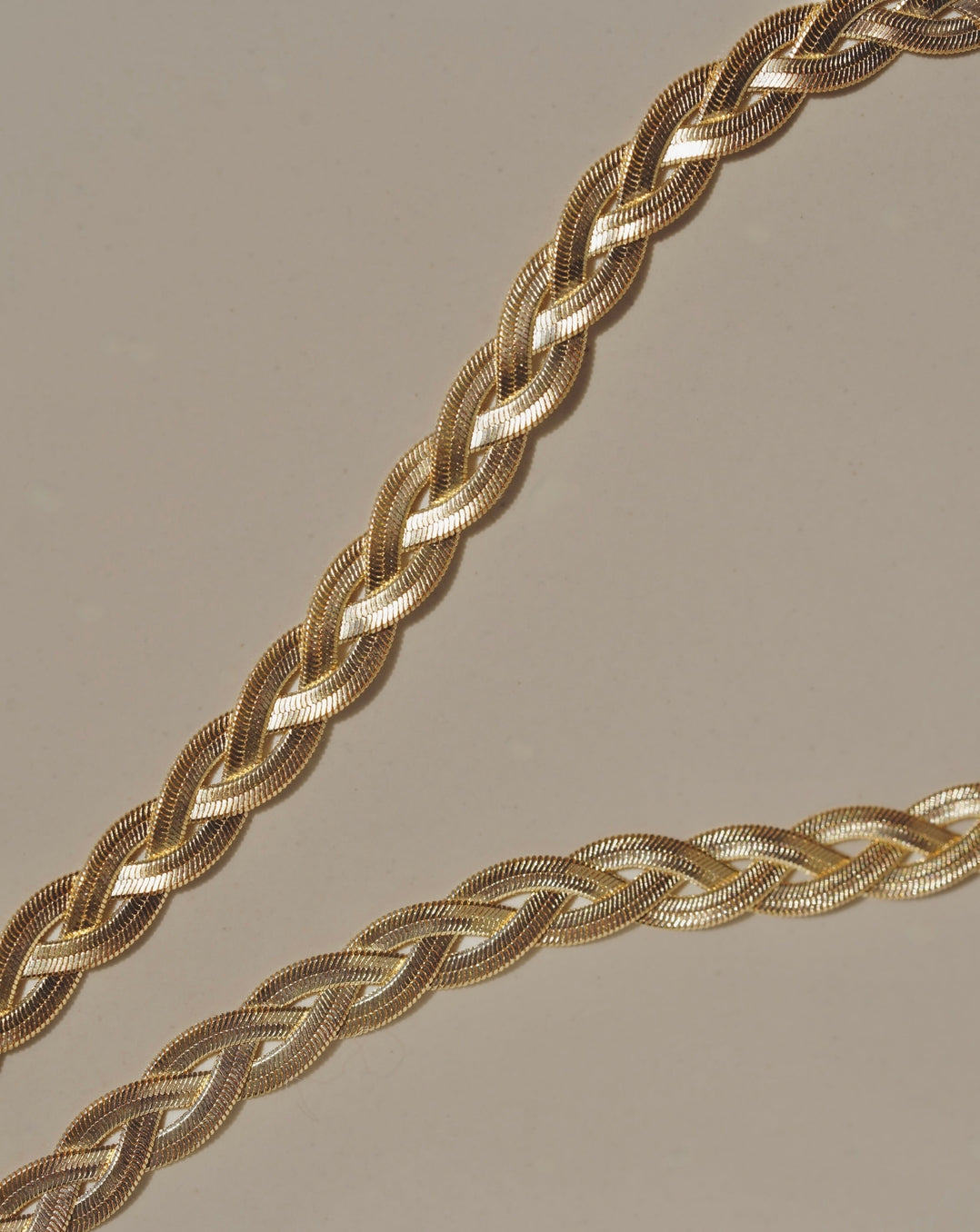 Mountainside Ceres Necklace - A dramatic flat braided chain necklace with fine detail - an elegant addition to any style, a dramatic decor to elevate and inspire. Handmade in the Santa Cruz Mountains.