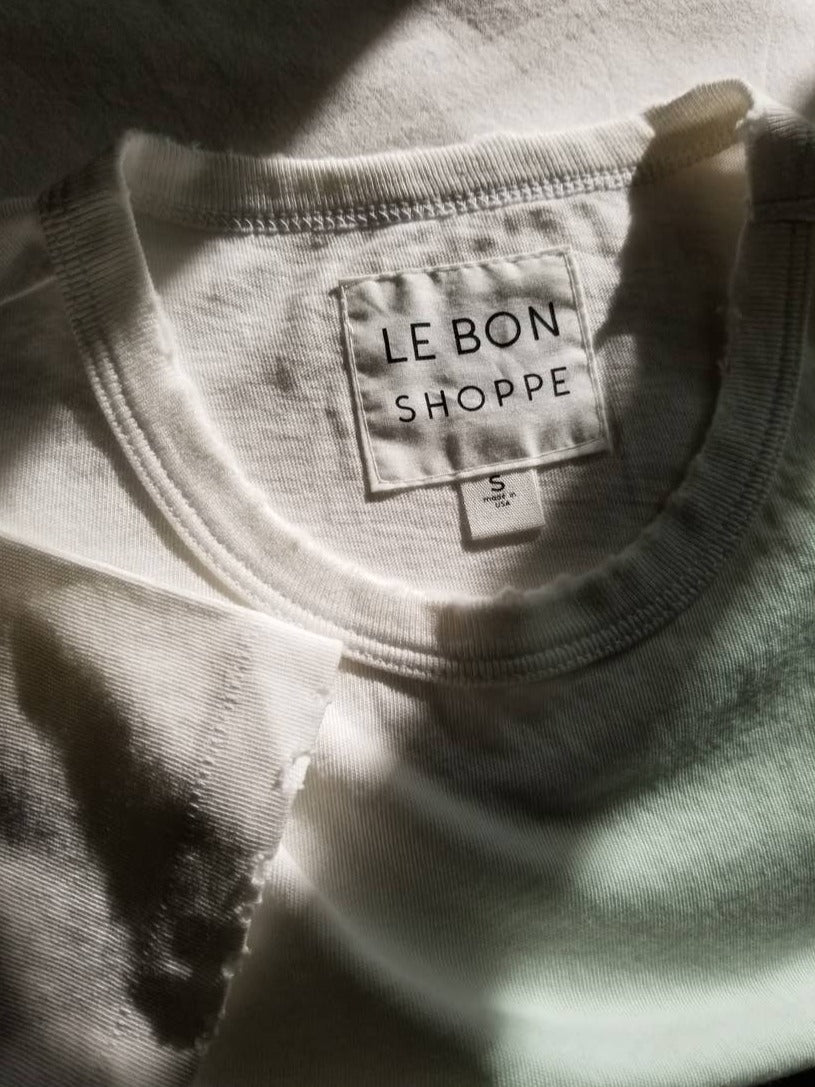 A take on the classic tee, almost like the one you love to steal from your boyfriend’s closet, but even better. It is gently distressed for that gorgeous vintage look but without the smell, and has the most flattering relaxed fit. Made with organic cotton in LA.