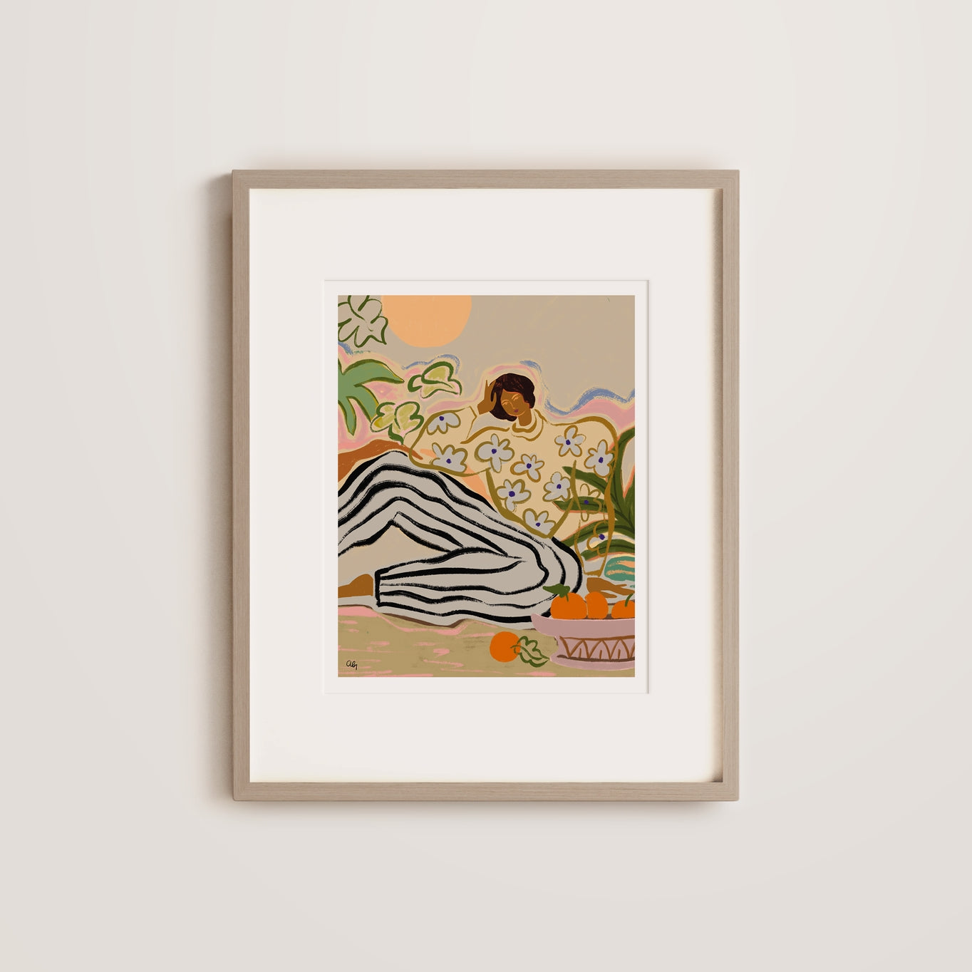 The Lazy Days Print by Someday Studio. Measures 8 x 10", printed on premium paper and packaged in 100% compostable cello sleeve.