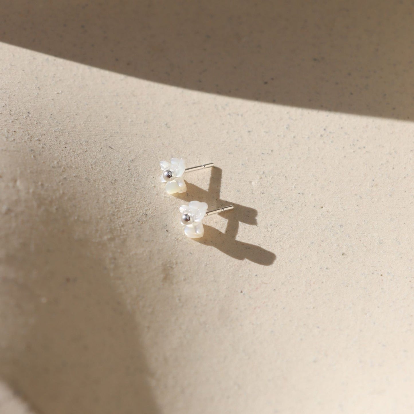 Mother of Pearl Flower Studs