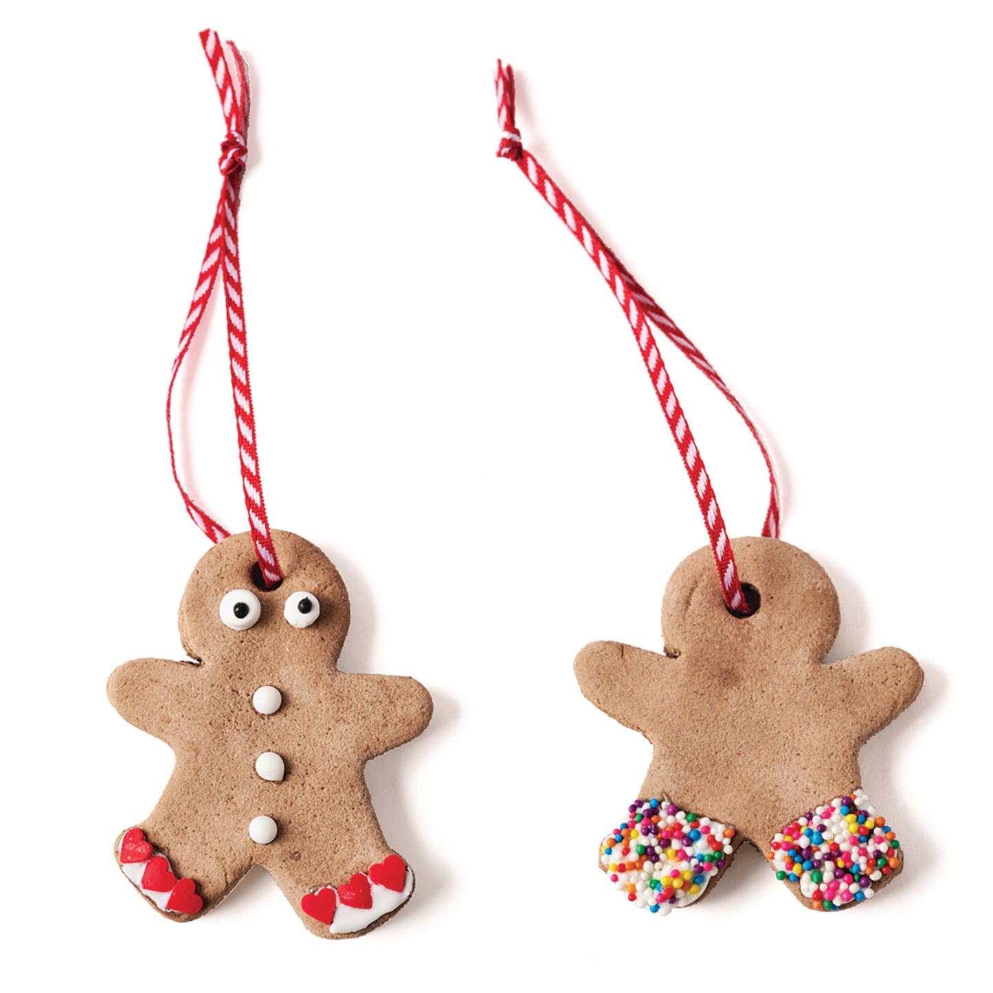 Create everlasting, fragrant gingerbread ornament with our all-natural salt dough mix! Easy to make, just add water, roll, cut and bake! Kit includes: Powdered dough mix (with e all-natural spices in our powdered salt-dough recipe), a gingerbread cookie cutter, a straw hole punch and ribbon.