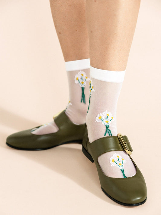 Hansel from Basel Chamomile Sheer Crew Socks