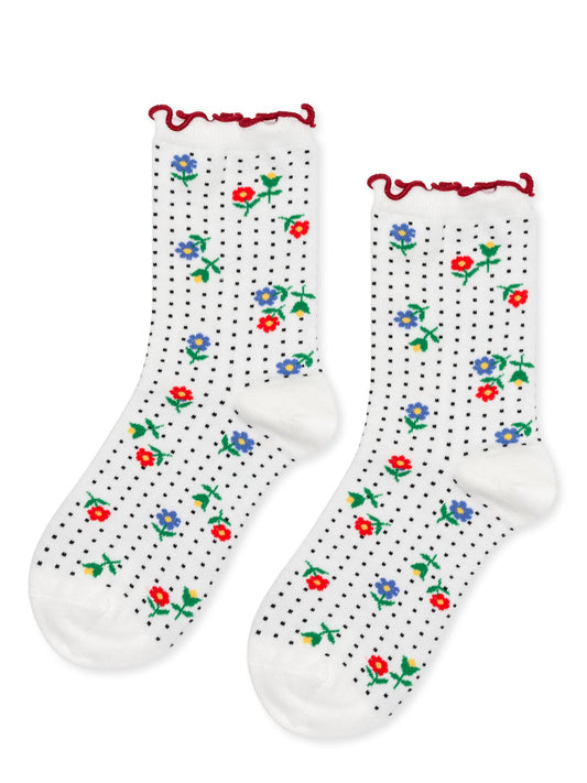Dottie Floral Crew Socks