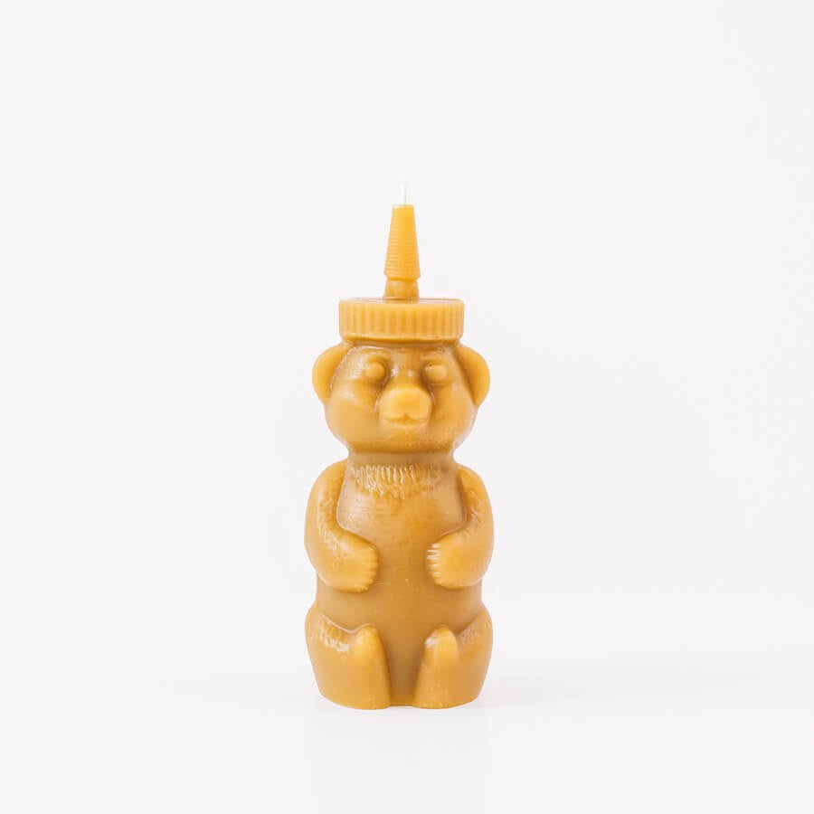 Beeswax Honey Bear Candle