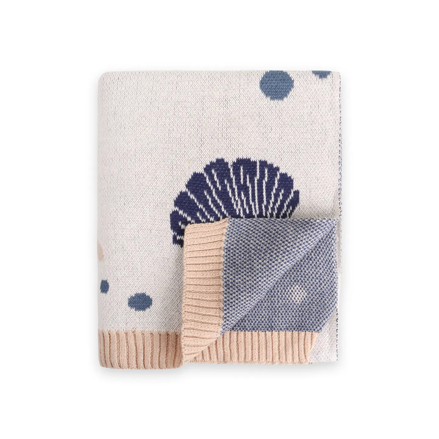Organic Jacquard Sweater Knit Baby Blanket
