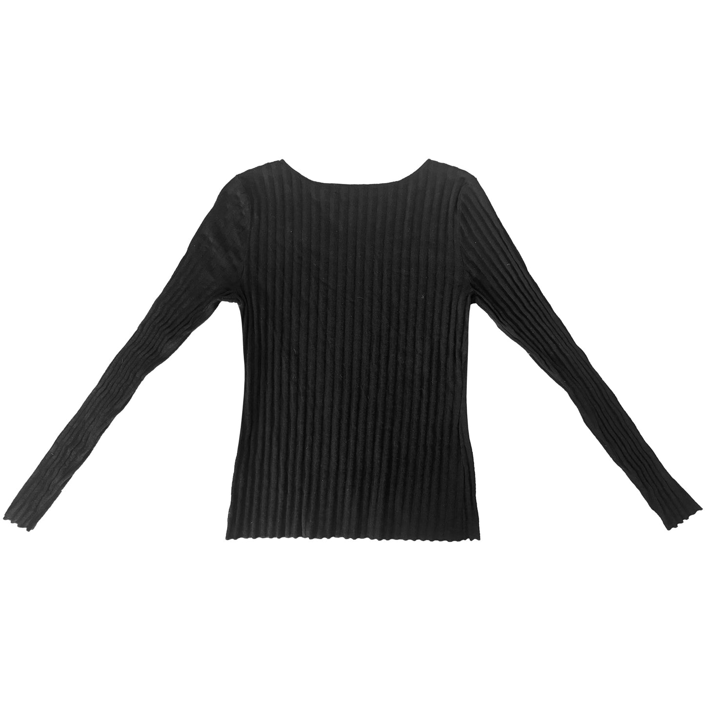 Ali Golden Ribbed LS Shirt black