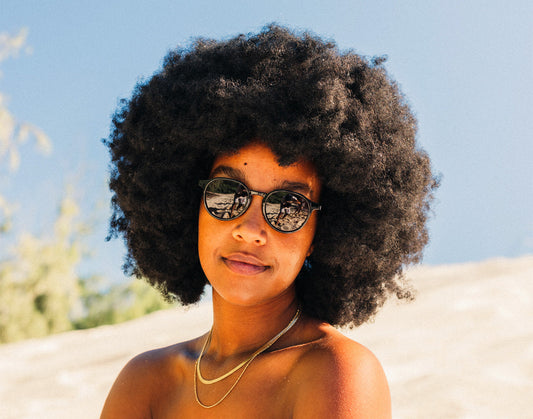 Eco-friendly polarized sunglasses made from recycled plastic. The Vallarta is a unique style with smaller faces in mind. These stylish shades offer a modern twist on a classic design, with a subtle geometric top that adds a touch of edge and sophistication.