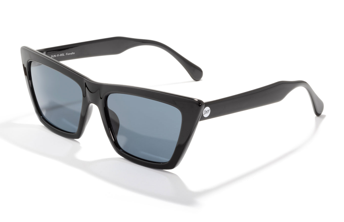 Eco-friendly polarized sunglasses made from recycled plastic. Timeless cat eye where bold lines meet a playful shape to create the perfect versatile classic pair of shades. Made from recycled materials with polarized lenses and medium eye coverage.
