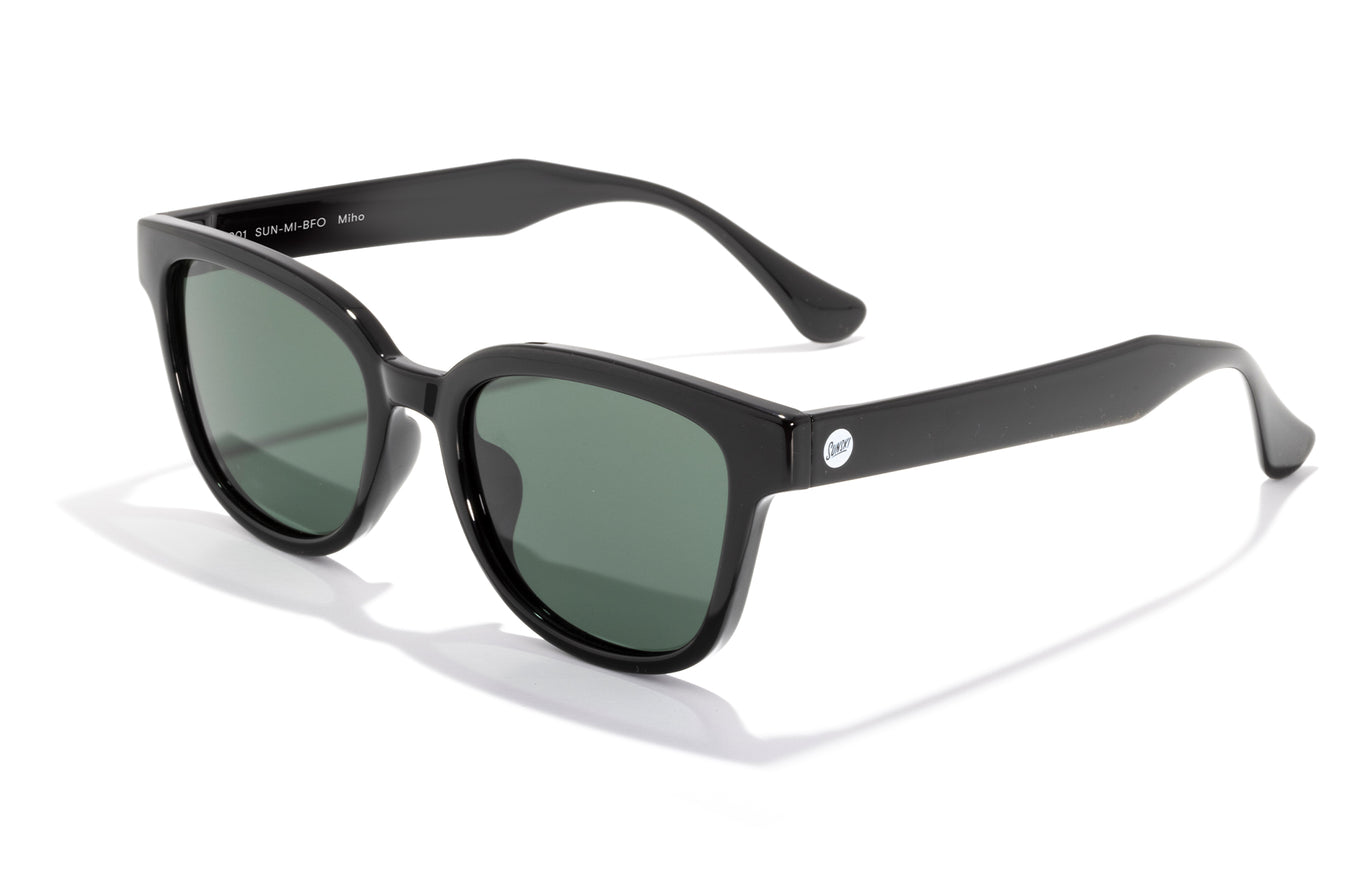 Eco-friendly polarized sunglasses made from recycled plastic. The Miho features a classic shape with curved lines. Unisex sunglasses by Sunski, rocked by guys and gals worldwide.
