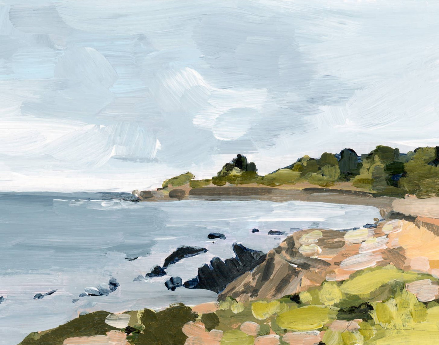 A fine art Giclee Print on beautiful flat unstretched matte canvas. Can be framed with or without glass. Cambria by Laurie Anne Art