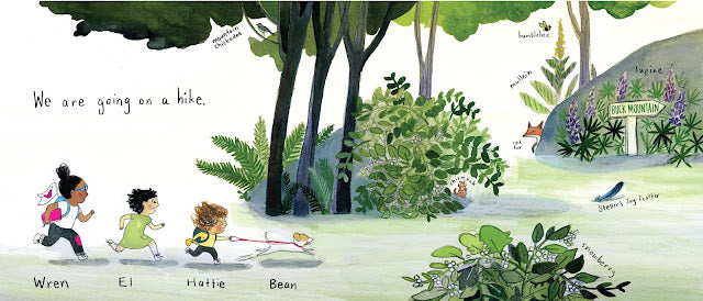 The Hike is a plucky and sweet adventure story about three intrepid young female explorers who set out to conquer the outdoors in their local forest. This spirited picture book is filled with lyrical language that captures the majesty of the natural world, coupled with a fun narrative.