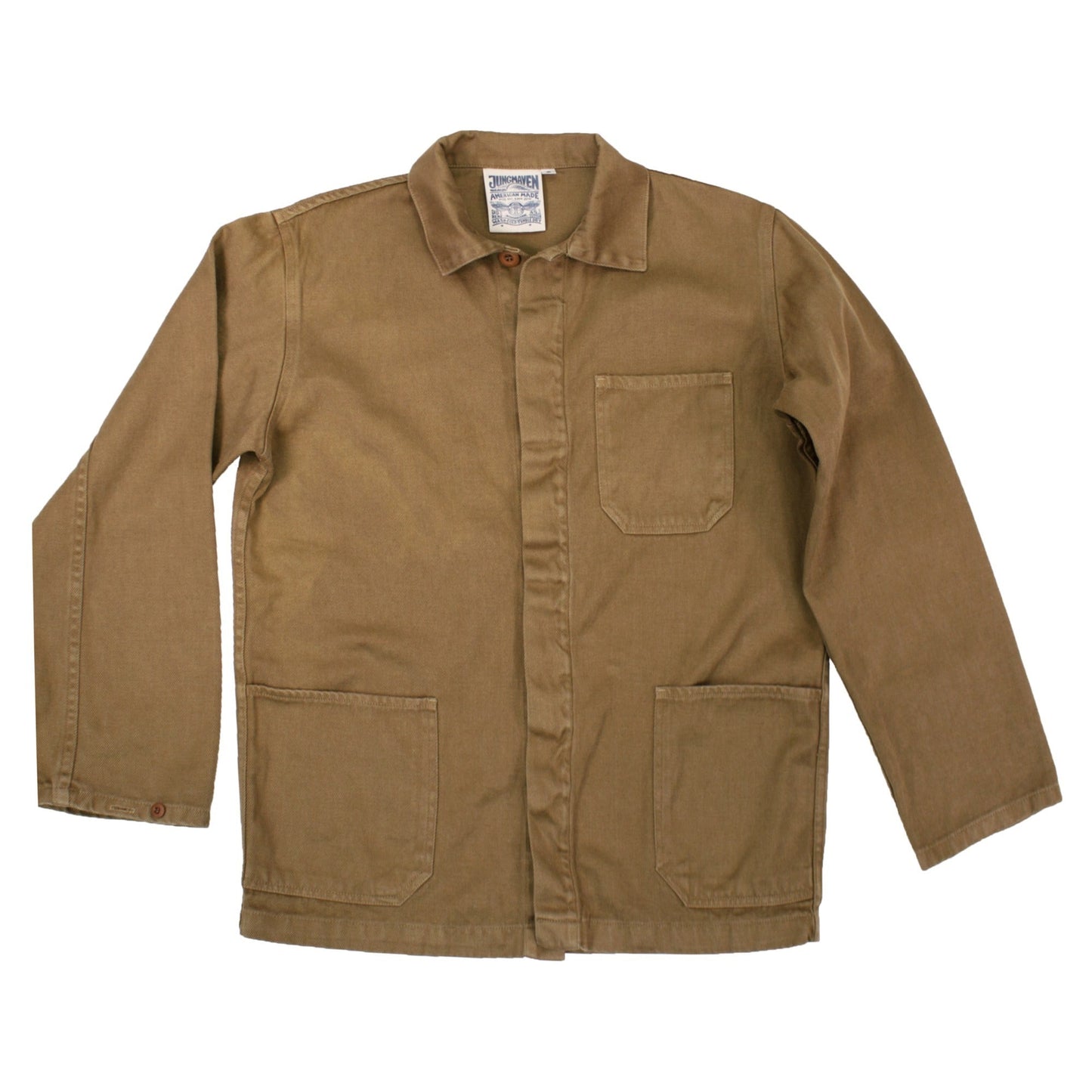 The Olympic Jacket is the Jungmaven equivalent of a French Work Coat. Wear it as a shirt or jacket. The button front wind shielding fabric keeps warmth in and cold out, and is built to stand the test of time. Made in the USA with quality, globally sourced materials.