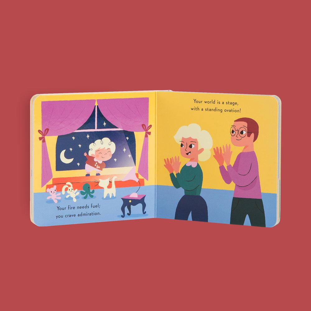 With rhyming text and adorable art, Little Zodiac Board Books are a sweet and starry-eyed series of board books with one book for each astrological sign. This cute and colorful board book series offers a sweet and accessible introduction to a baby's first horoscope! leo