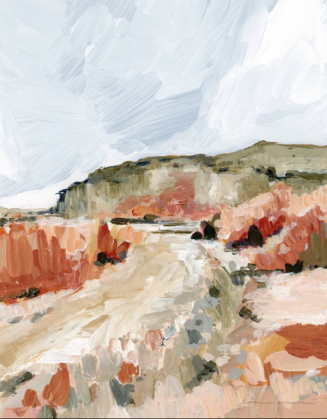A fine art Giclee Print on beautiful flat unstretched matte canvas. Can be framed with or without glass. Rock Creek By Laurie Anne