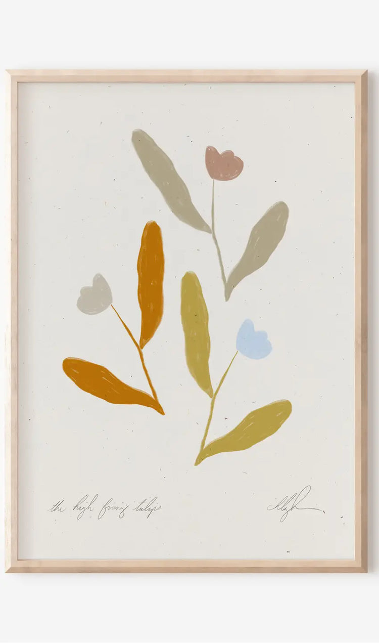 High Fiving Tulips Print