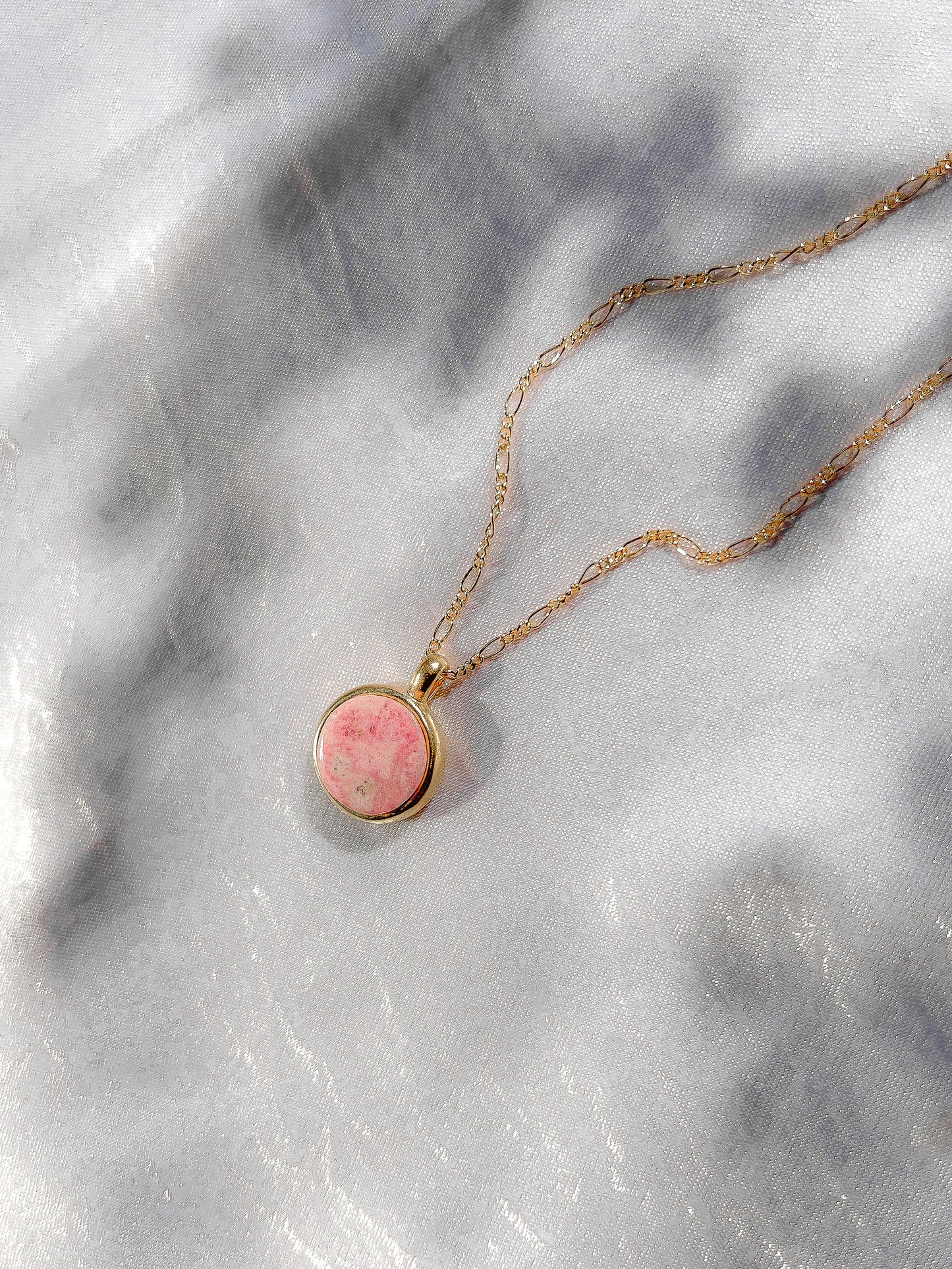 Handmade stone necklace featuring ethically sourced stones on gold-fill or sterling silver, sturdy figaro chain. These are heirloom pieces to hand down