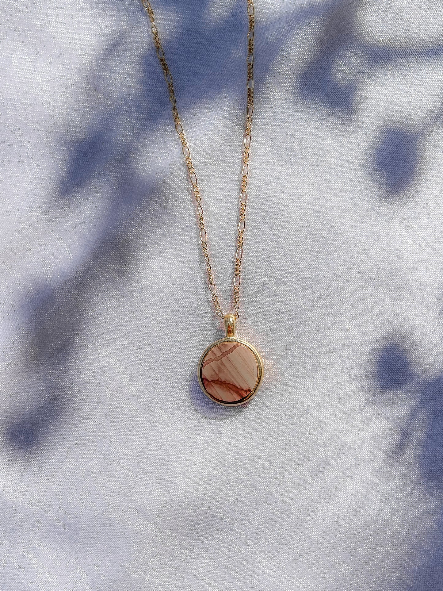 Handmade stone necklace featuring ethically sourced stones on gold-fill or sterling silver, sturdy figaro chain. These are heirloom pieces to hand down
