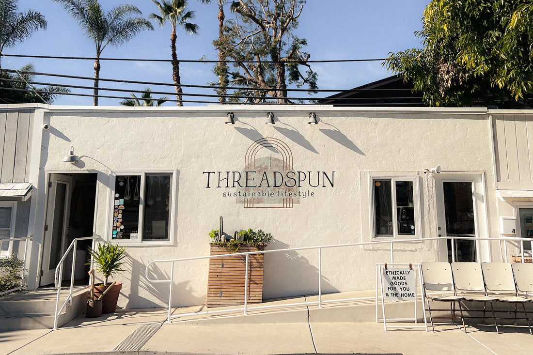 Thread Spun is a sustainable lifestyle boutique focused on people and planet over profit. Located in North County San Diego carrying an assortment of ethically made apparel, home goods, jewelry, apothecary, and goods for the kids. 