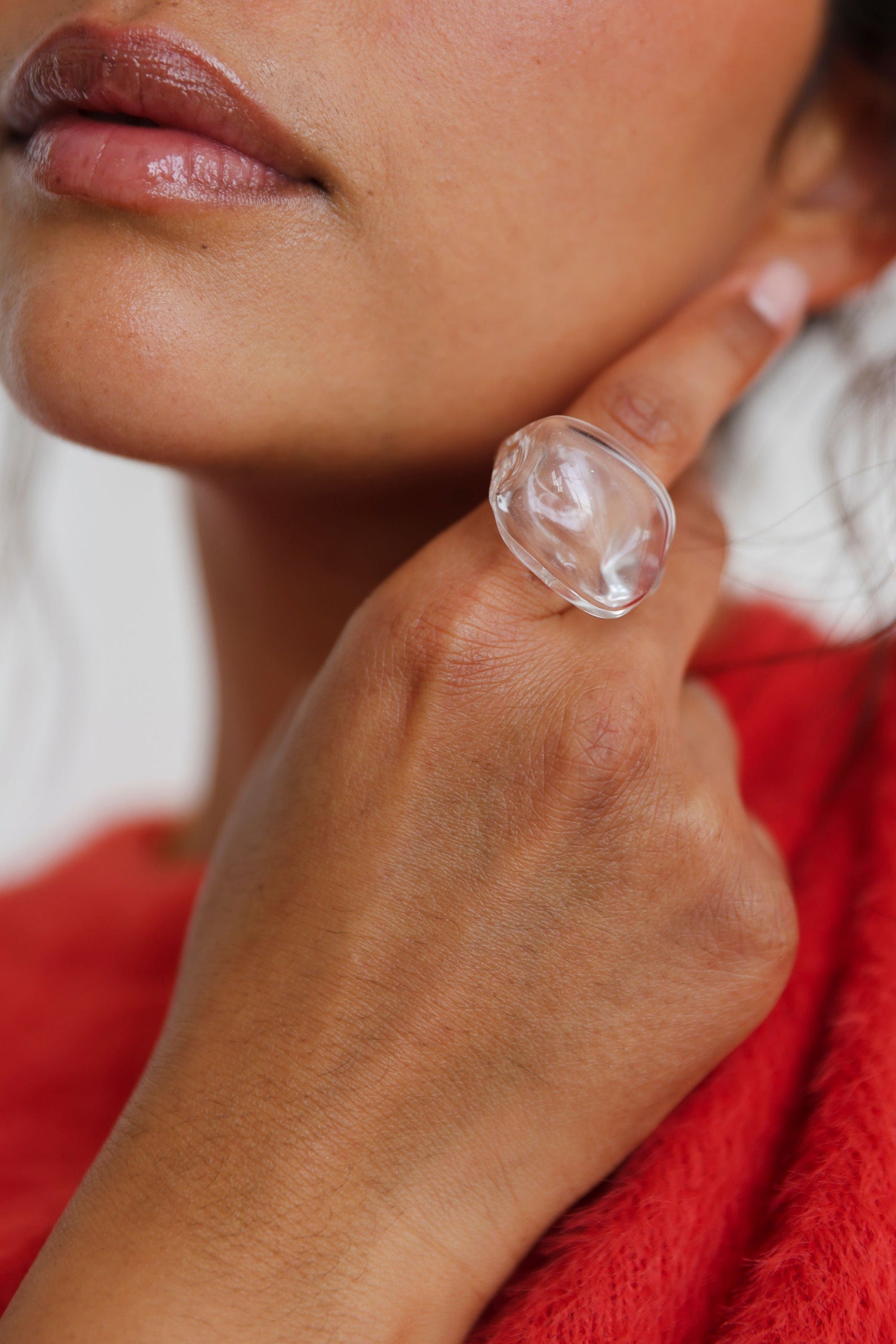 Hand-blown glass ring by Amigas Studio