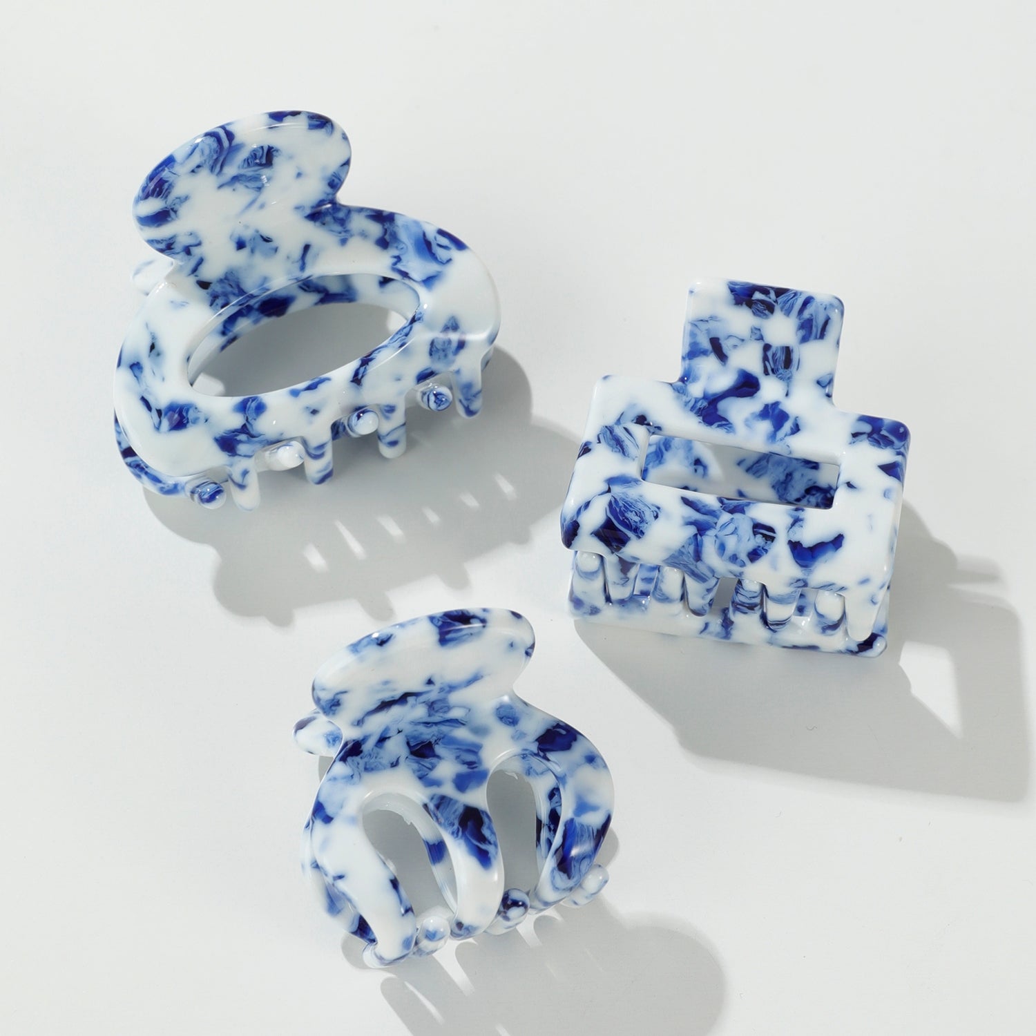 Adorro biodegradable cellulose acetate hair clips in a variety of colors