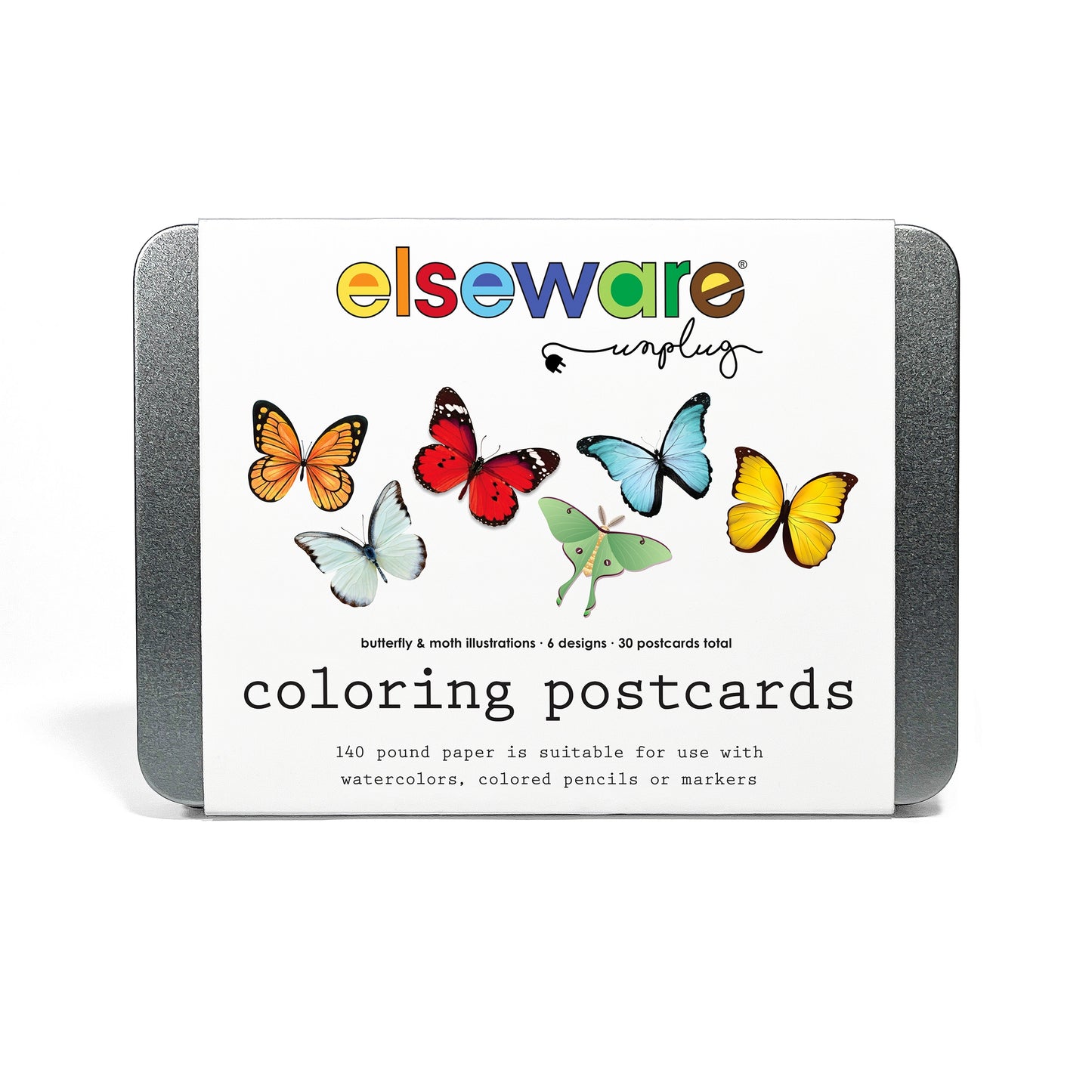 elseware unplug coloring postcards