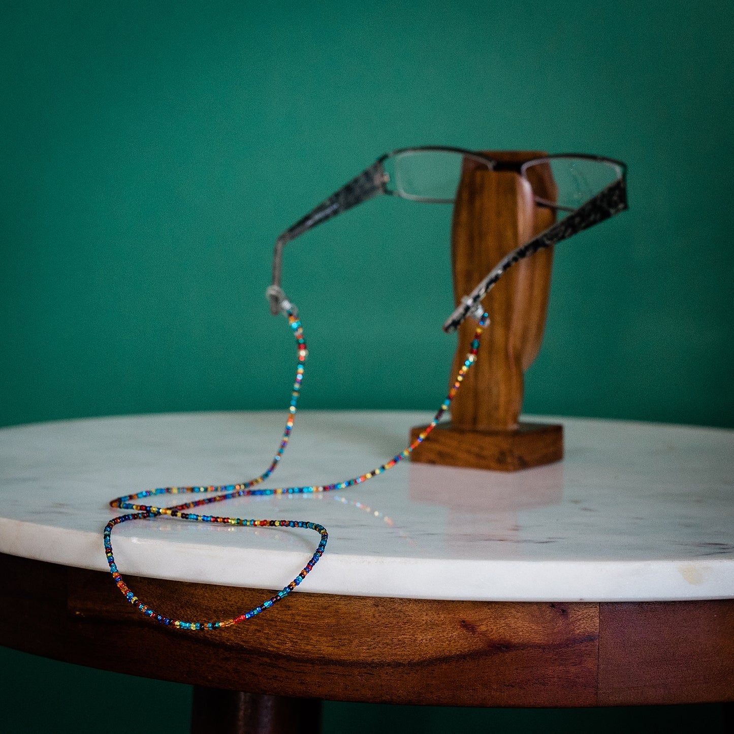 Hand Beaded Single Strand Glasses Chain