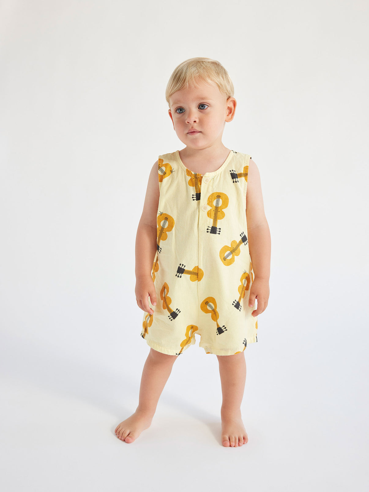 Bobo Choses Acoustic Guitar All Over Woven Playsuit. 