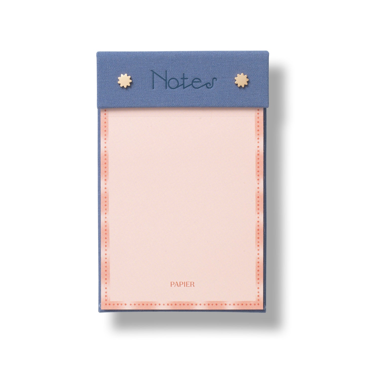 Papier's fabric notepad brings a tactile twist to everyday list-making.

Wrapped in a textured fabric cover, it’s a space to elevate quick notes, reminders, and daily to-dos into something more considered.