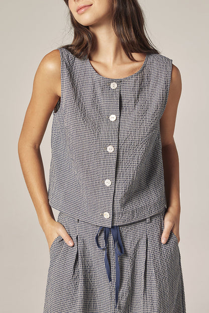Plaid Button Down Top