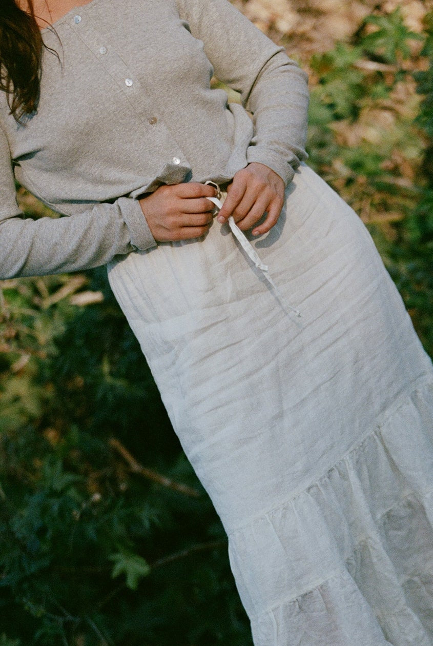 LA Relaxed Tissue Linen Skirt 